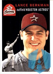 2003 Topps Heritage #18 Lance Berkman Black Background Astros